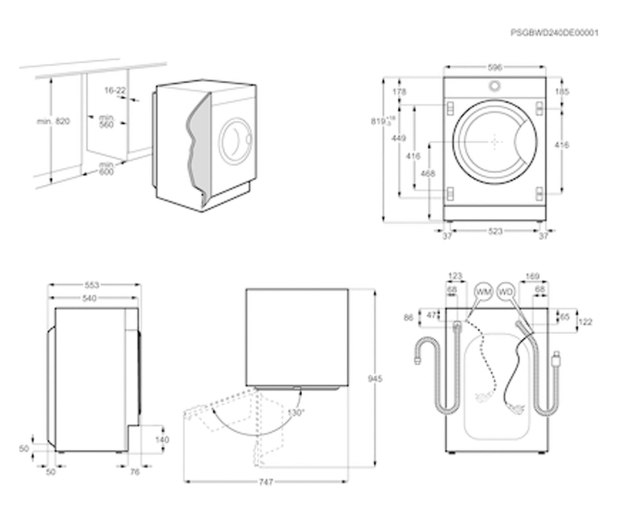 Pralka do zabudowy Electrolux EW7N7F348SIP 8kg 1400obr - 1337913 - zdjęcie 8